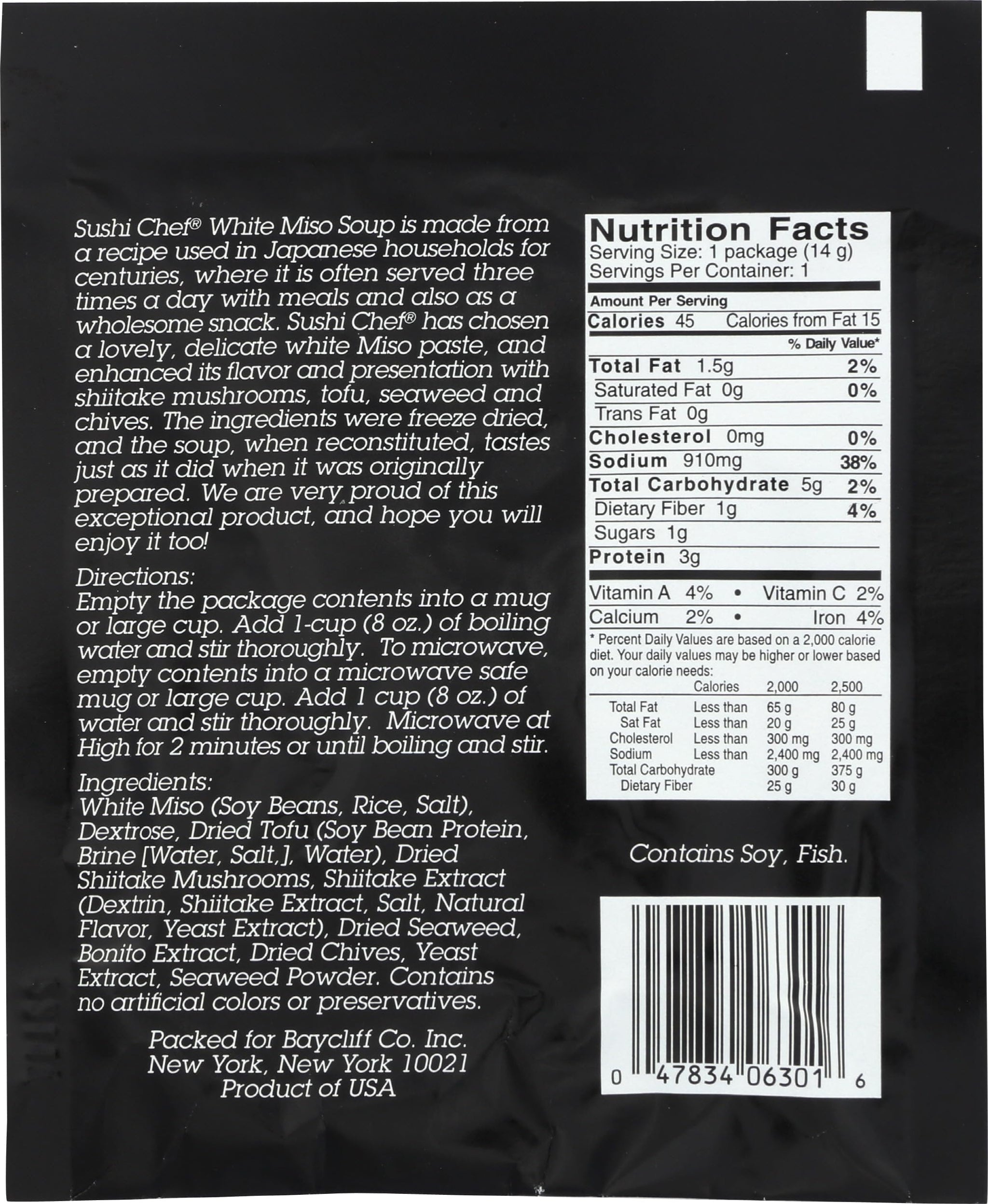 Sushi Chef, Soup White Miso, 0.5 Ounce