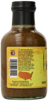 American Stockyard - Organic Smoky Mustard BBQ Sauce - Made in USA - 14oz Bottle - Family Friendly - Handcrafted in Small Batches with All Natural