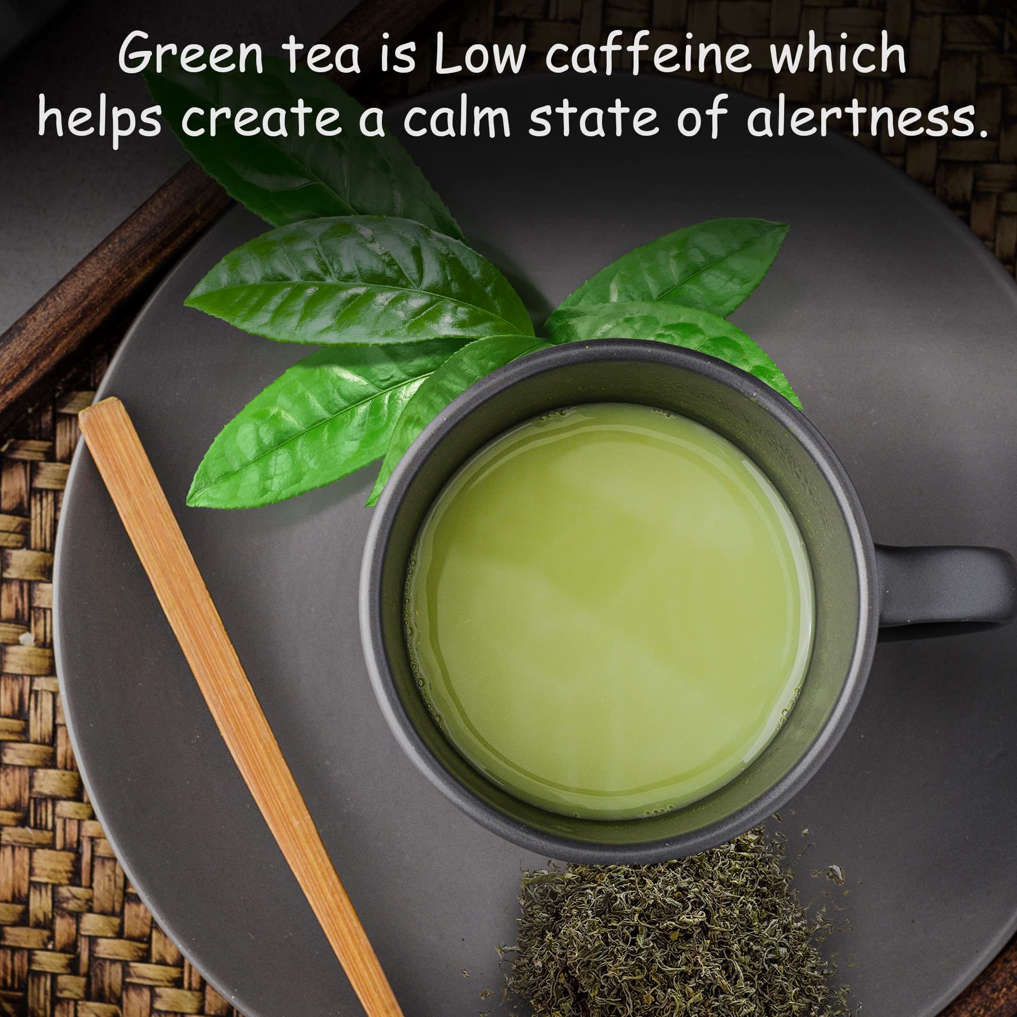 100% Organic Ceylon Green Tea - 50 Packets - Natural Antioxidant Rich Herbal Leaf Teabags - USDA Certified and Non-GMO - Caffeinated Premium Gift Tin