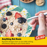 Glad Soak-Proof Palm Leaves Paper Bowls, Heavy-Duty Round Disposable Bowls for Soup, Salad and Snacks, Cut-Resistant and Microwave Safe for Daily