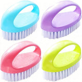 Small Scrub Brush for Cleaning - 4 Pack Scrubbing Brushes with Stiff Nylon Bristles Heavy Duty Cleaning Brush Multi-Purpose Scrub Brushes