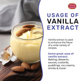 Spicy World Pure Vanilla Extract 4oz - 100% Real Vanilla Extract - Made from Grade B Vanilla Beans - For Cooking, Drinks & Desserts - 100% Vegan