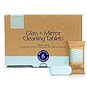 CLEANOMIC Glass and Mirror Cleaning Tablets (6 Pack) - All-Purpose Multi-Surface Household Cleaner Tablets (Scent-Free)