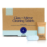 CLEANOMIC Glass and Mirror Cleaning Tablets (6 Pack) - All-Purpose Multi-Surface Household Cleaner Tablets (Scent-Free)