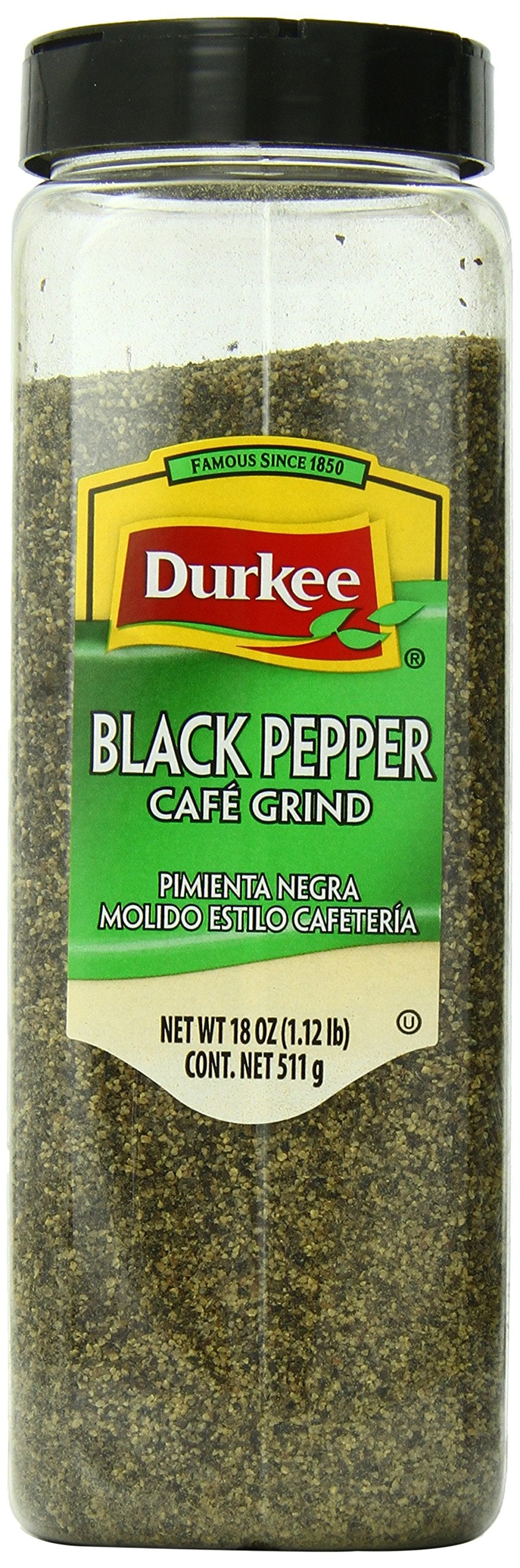 Durkee Pepper Black Cafe Grind, 18-Ounce Containers (Pack of 2)