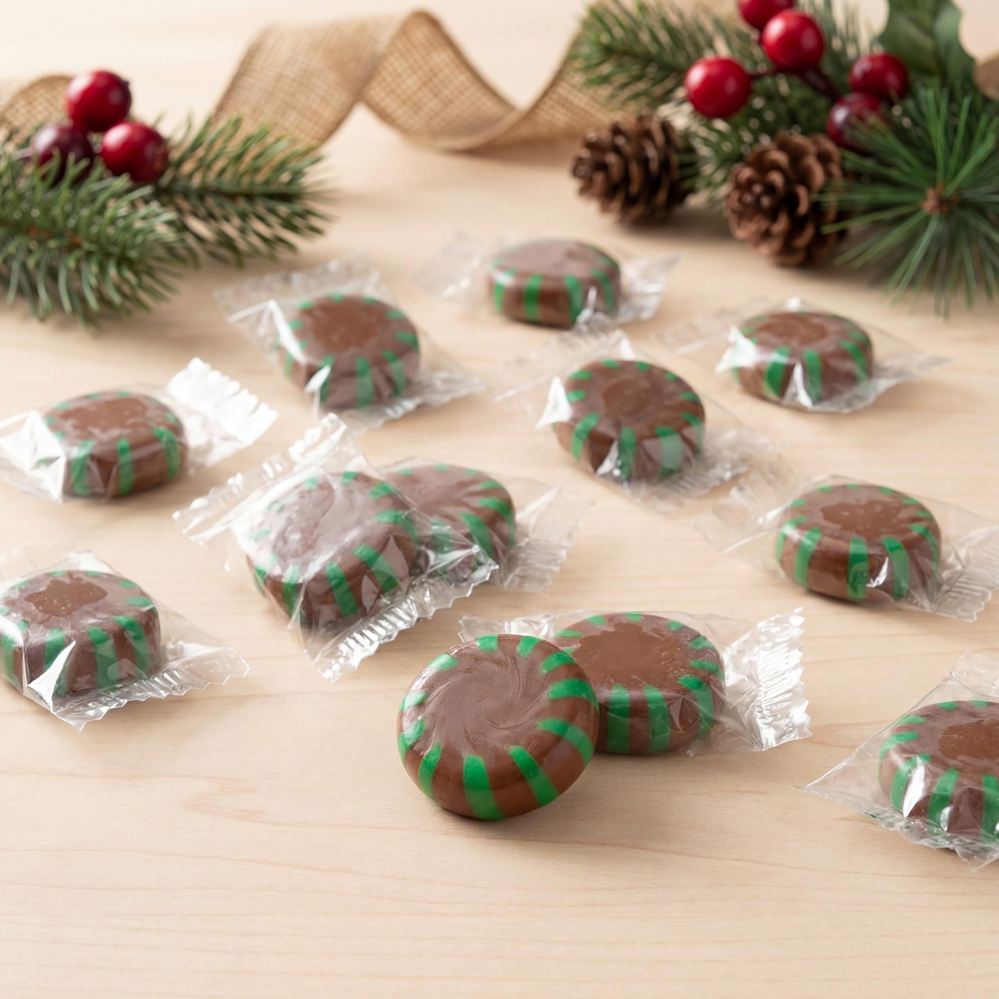 Chocolate Starlight Mints - Individually Wrapped Hard Candy, 2 lb Bulk Bag - Rich Flavor - Perfect for Offices, Parties, Candy Bowls & Events