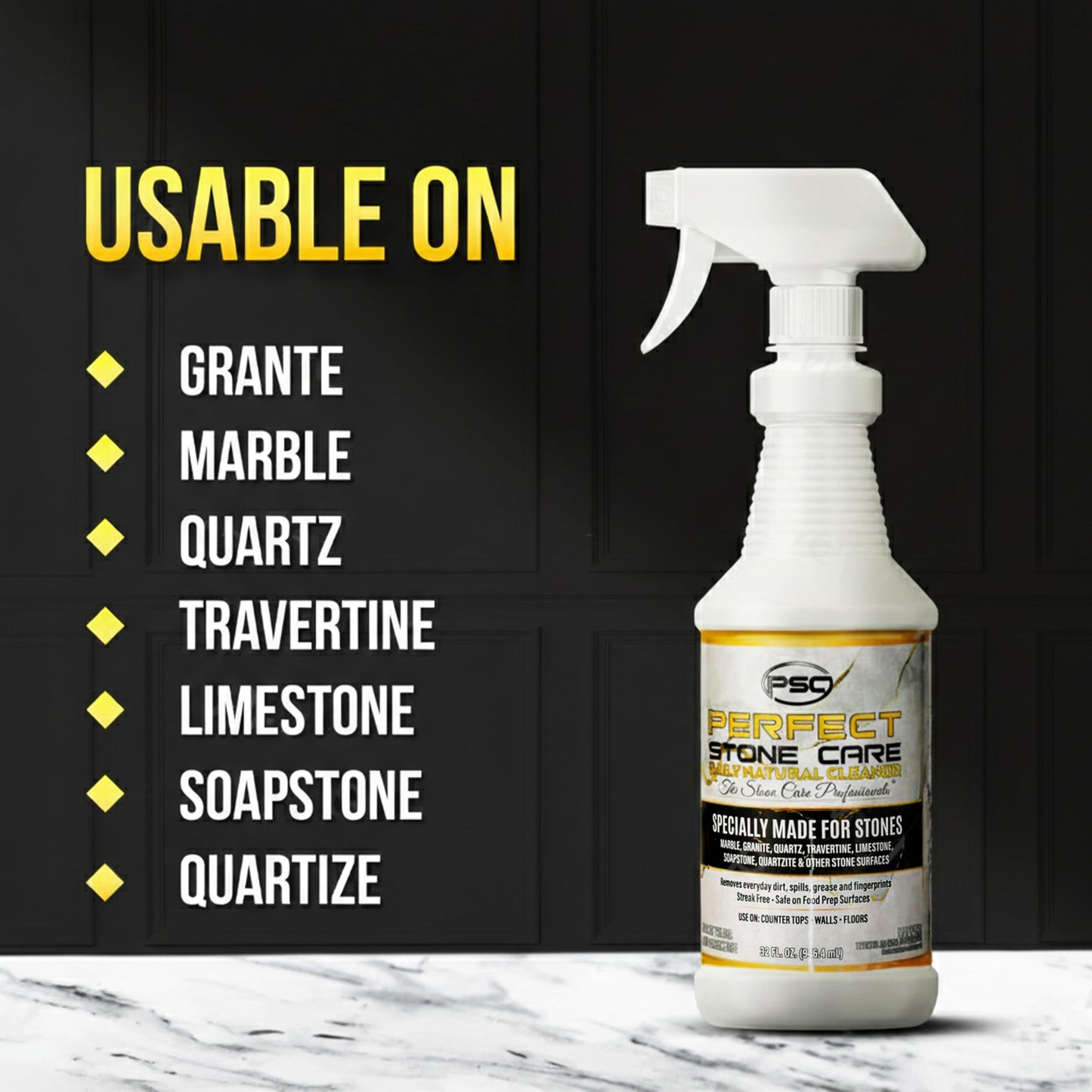 Perfect Stone Care PSC Grout Cleaner and Restorer for Tile, Granite, Marble, and Porcelain, Deep Tile Cleaner, Safe Ingredients, Effective Formula