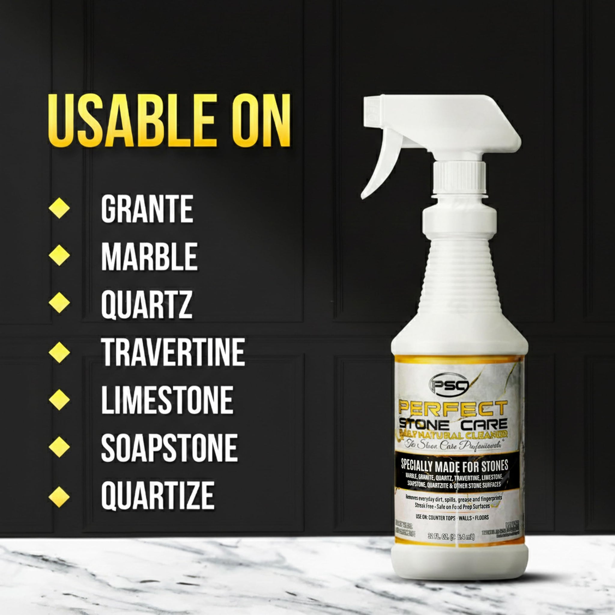 Perfect Stone Care PSC Grout Cleaner and Restorer for Tile, Granite, Marble, and Porcelain, Deep Tile Cleaner, Safe Ingredients, Effective Formula