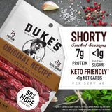 Duke's Pork Original Smoked Shorty Sausages, 7g Protein Per Serving, 7.5 oz.