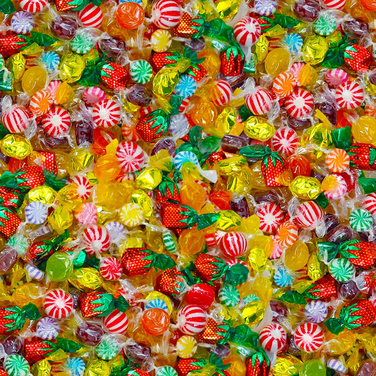 Lalees Bulk Hard Candy - 4 Pounds Individually Wrapped Classic Mix - Approx 300 Pieces - Office Candy Variety Pack for Desk, Front Counter, Lobby