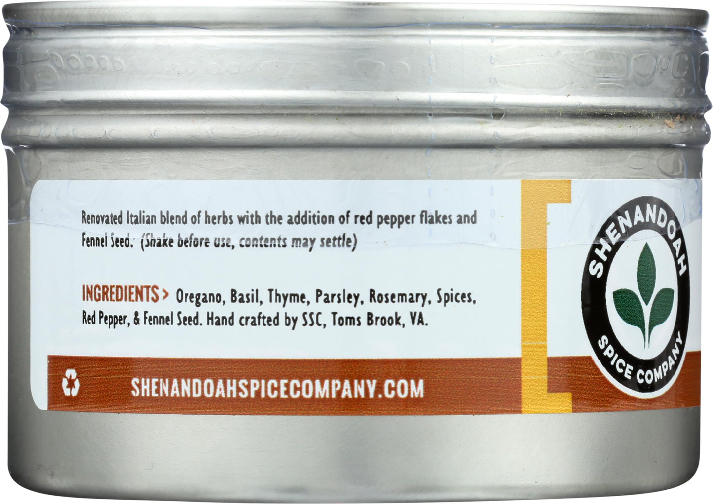 Shenandoah Spice Co, Spice Italian, 1.28 Ounce