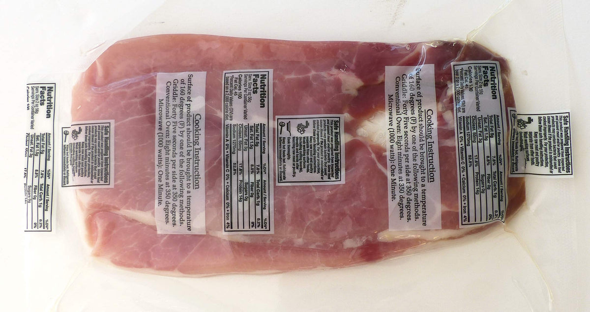 Premium Country Ham Center Slices 12oz, Buttermilk Biscuit Mix, Waterground Grits 2 lbs and Red Eye Gravy Mix (Yellow Grits)