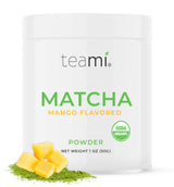 Teami Matcha Green Tea Powder - with Real Mango - Ceremonial Grade USDA Organic - Best for Lattes, Smoothies, Baking, Recipes, Traditional Preparation