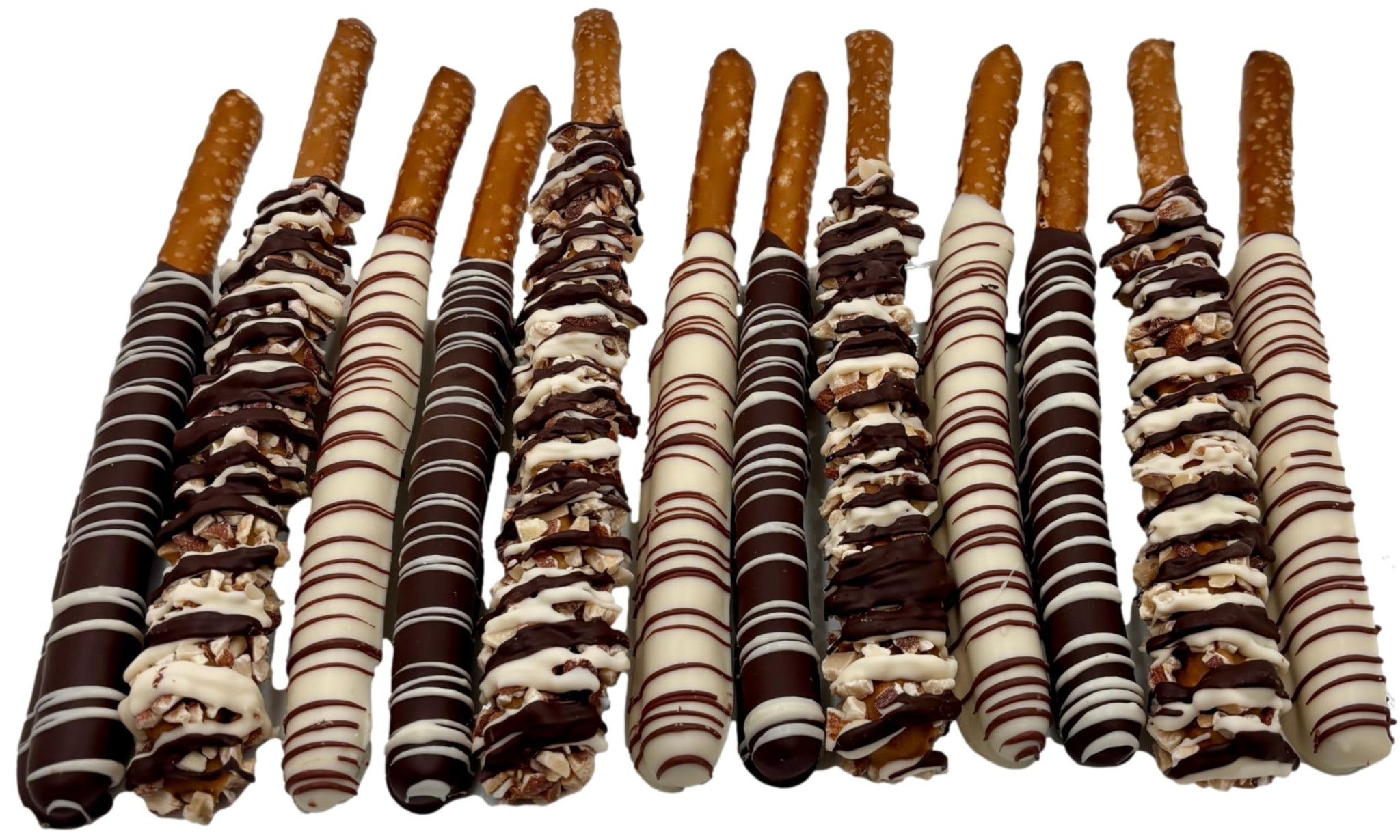 US Sweets Dark Lover Pretzel Set - Pretzel Sticks Dipped in Dark Chocolate, White Chocolate & Caramel | Gourmet Candy Treat | Delicious Gift |
