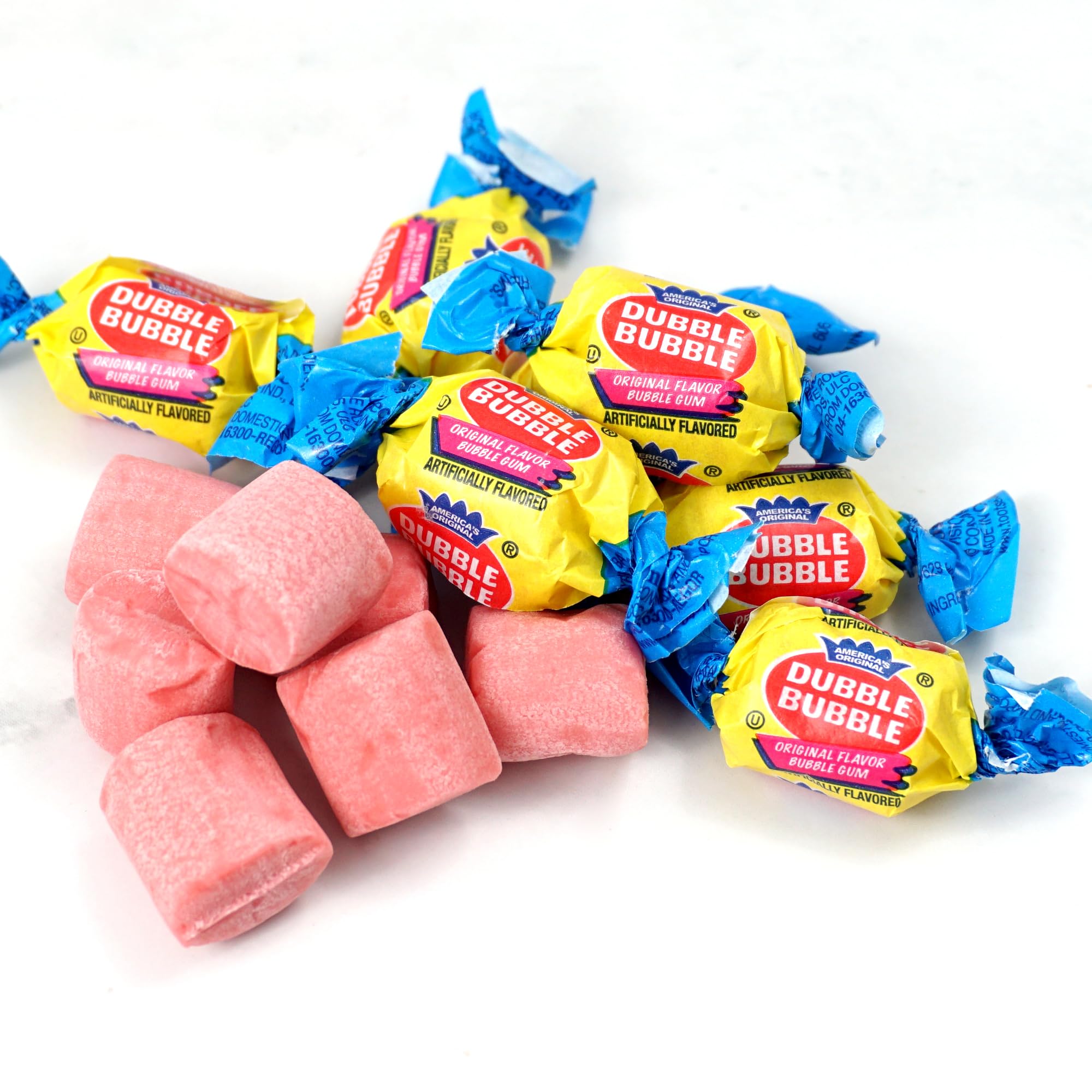 Double Bubble Original Flavored Chewing Gum - 1 Pound Bulk Bag (Approx. 70 Pieces) - Individually Wrapped Gum (Original - Pink Gum)