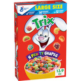 Trix Breakfast Cereal, 6 Fruity Shapes, Made with Whole Grain, Large Size, 13.9 oz