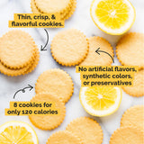 Dewey's Bakery Meyer Lemon, Key Lime and Vanilla Moravian Cookie Thin Variety Pack, Bakery Fresh with Real Simple Ingredients, Low Calorie Snack, No