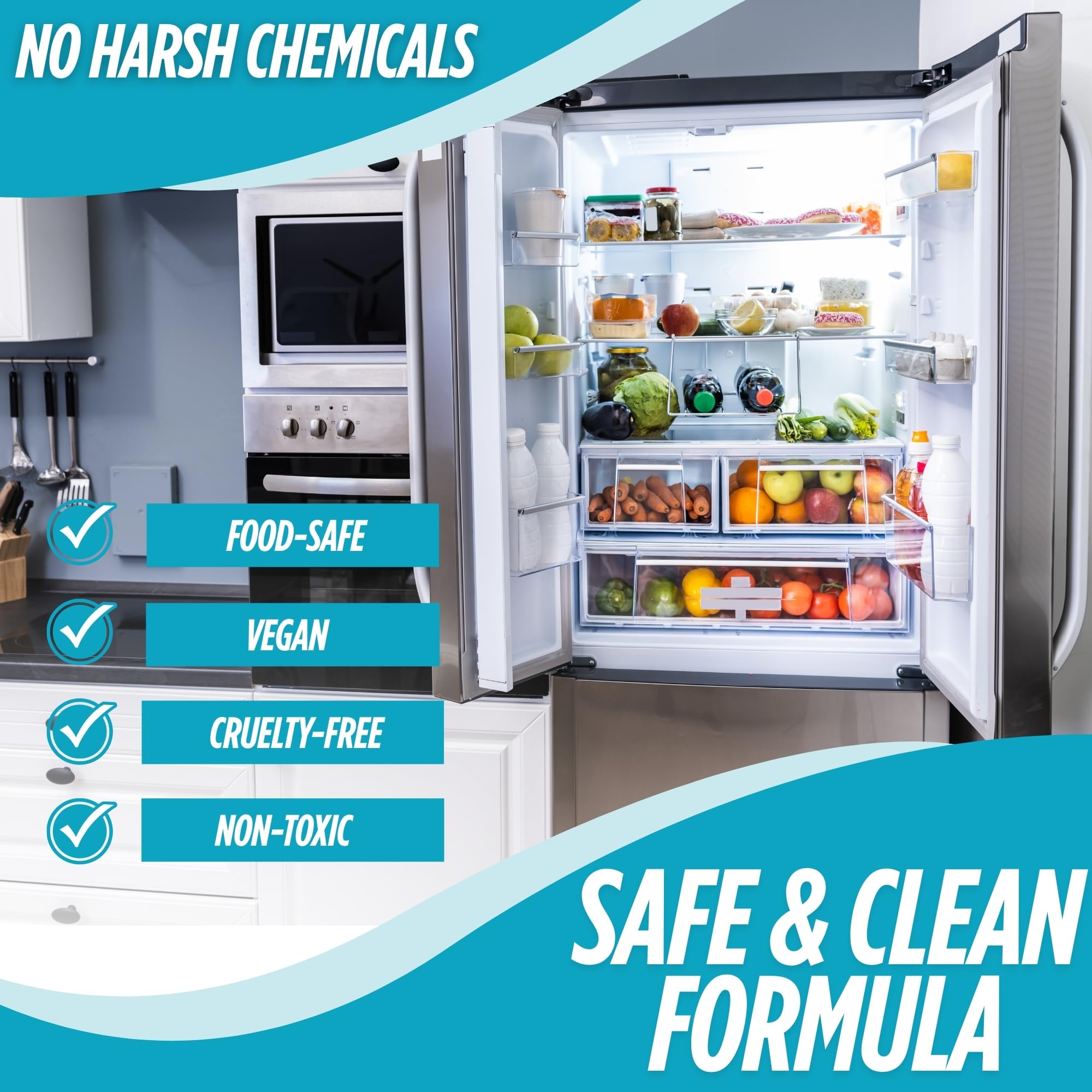 Oh Yuk Fridge Cleaner - 16 oz Concentrate Refill | Makes 4 Spray Bottles | Cleans Inside Refrigerator for Spotless, Food-Contact Safe Surfaces | Lifts
