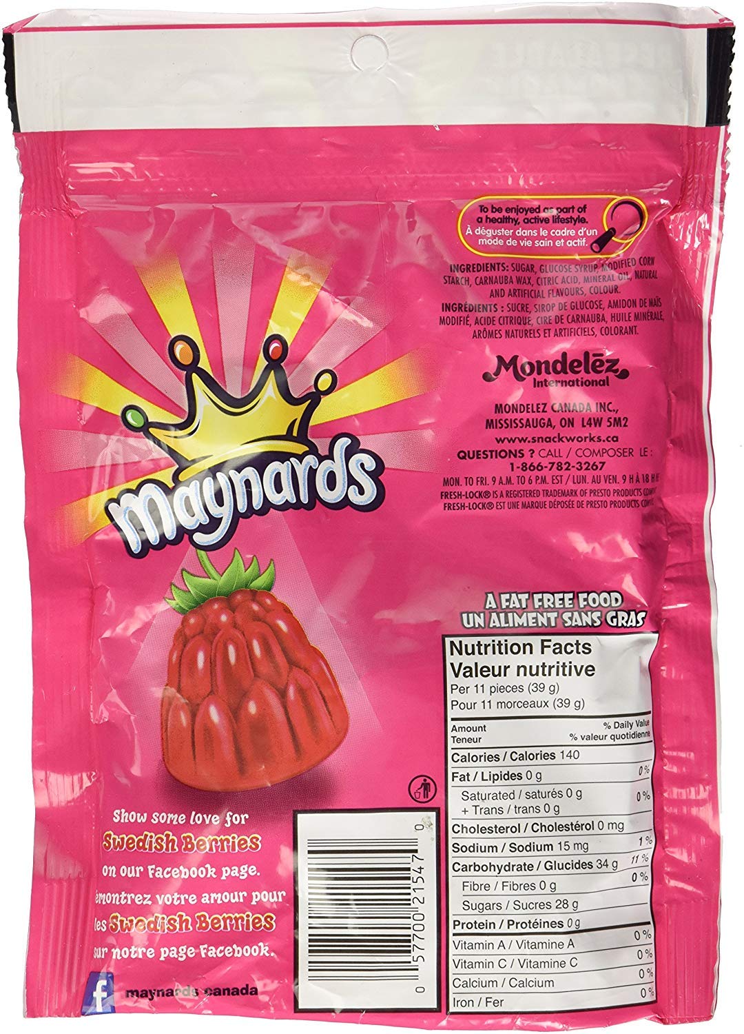 Maynards Swedish Berries Candy, 355 Gram