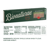 Bionaturae Spaghetti Pasta Noodles - Whole Wheat Pasta, Kosher Certified, High Protein, Non-GMO, USDA Certified, Whole Wheat Spaghetti, Spaghetti