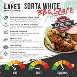 Lane's Sorta White BBQ Sauce, Award Winning Chicken Dipping Sauce, Goes Well With Beef, Meat & Burger Sauce, Made in USA Alabama White Sauce, 13.5 Oz