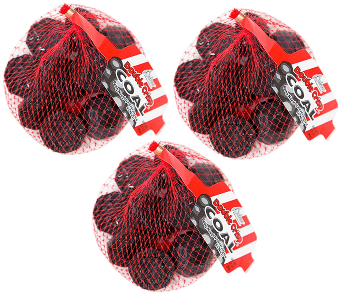 Palmer Milk Chocolate Mesh Coal, Crisp and Crunchy Sweets, Individually Wrapped Christmas Candy Pieces, Making Candy Fun Since 1948 (Pack of 3)