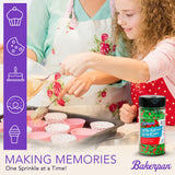 Bakerpan Quins Sprinkles for Cake Decorating - Fall Autumn Harvest Mix Confetti 4 Ounces - Thanksgiving Edible Confetti Sprinkles for Cupcakes, Ice