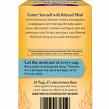 Yogi Tea - Relaxed Mind (6 Pack) - Supports Tranquility - Calming Tea with Gotu Kola and Lavender - Caffeine Free - 96 Organic Herbal Tea Bags