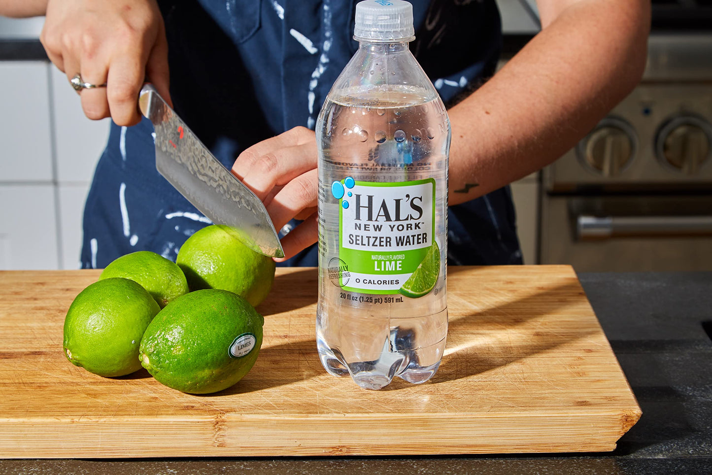 Hal's New York Seltzer Carbonated Lime Flavored Sparkling Water, Zero Sugar, Zero Calorie, Zero Carbs, 20 Fl Oz (Pack of 6)
