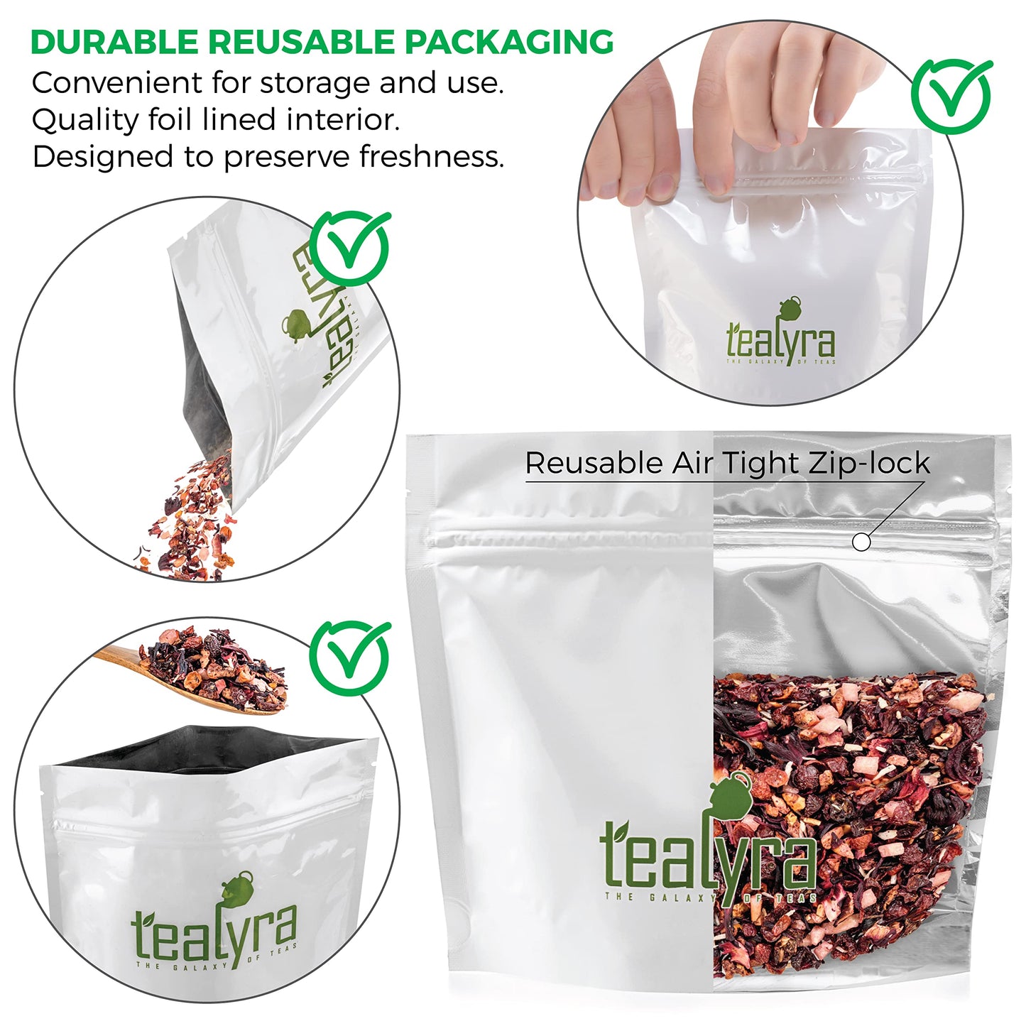Tealyra Pina Colada Cocktail Tea - Coconut Hibiscus Fruit - Herbal & Fruity Loose Leaf - Caffeine-Free - Hot & Iced - Vitamins Rich - All Natural
