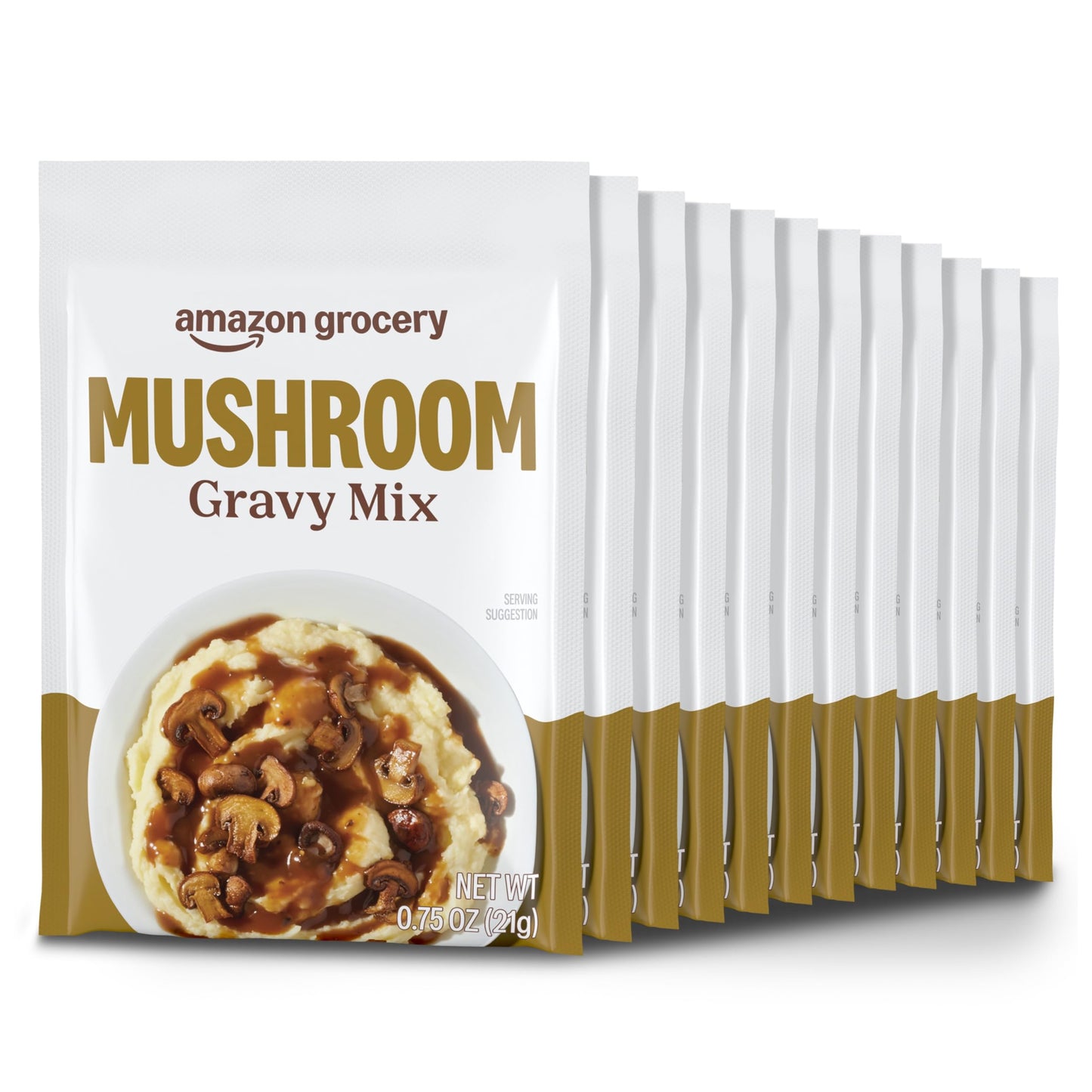 Amazon Brand - Happy Belly Mushroom Gravy Mix, 0.75 ounce (Pack of 12)