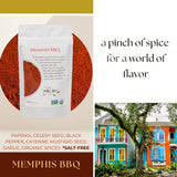 Spice Hut - Memphis-Style BBQ Dry Rub Seasoning Mix, Organic, No Salt, Southern Barbecue Spice Blend for Beef, Ribs, Steak, Chicken / Cookout Grilling