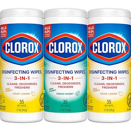 Clorox® Disinfecting Wipes, 35 Wipes Per Tub, Pack Of 3 Tubs