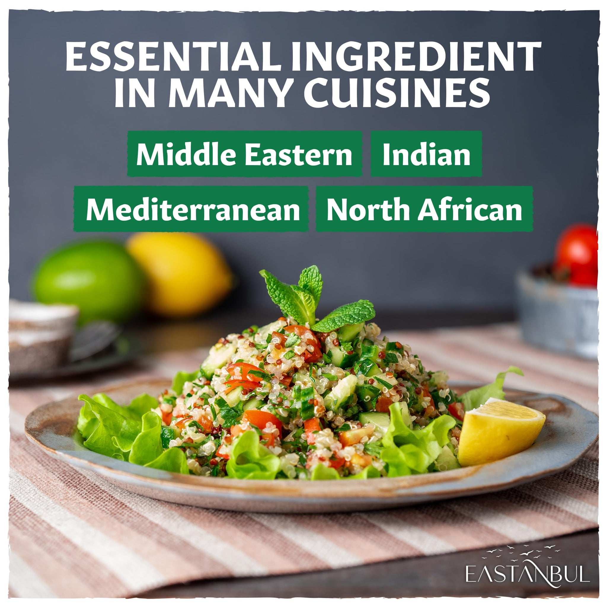 Eastanbul Dried Mint, 6.3oz, Dried Mint for Cooking, Peppermint Leaves, Perfect for Tea Loose Leaf, Peppermint Herb Seasoning,%100 Natural, Non-GMO