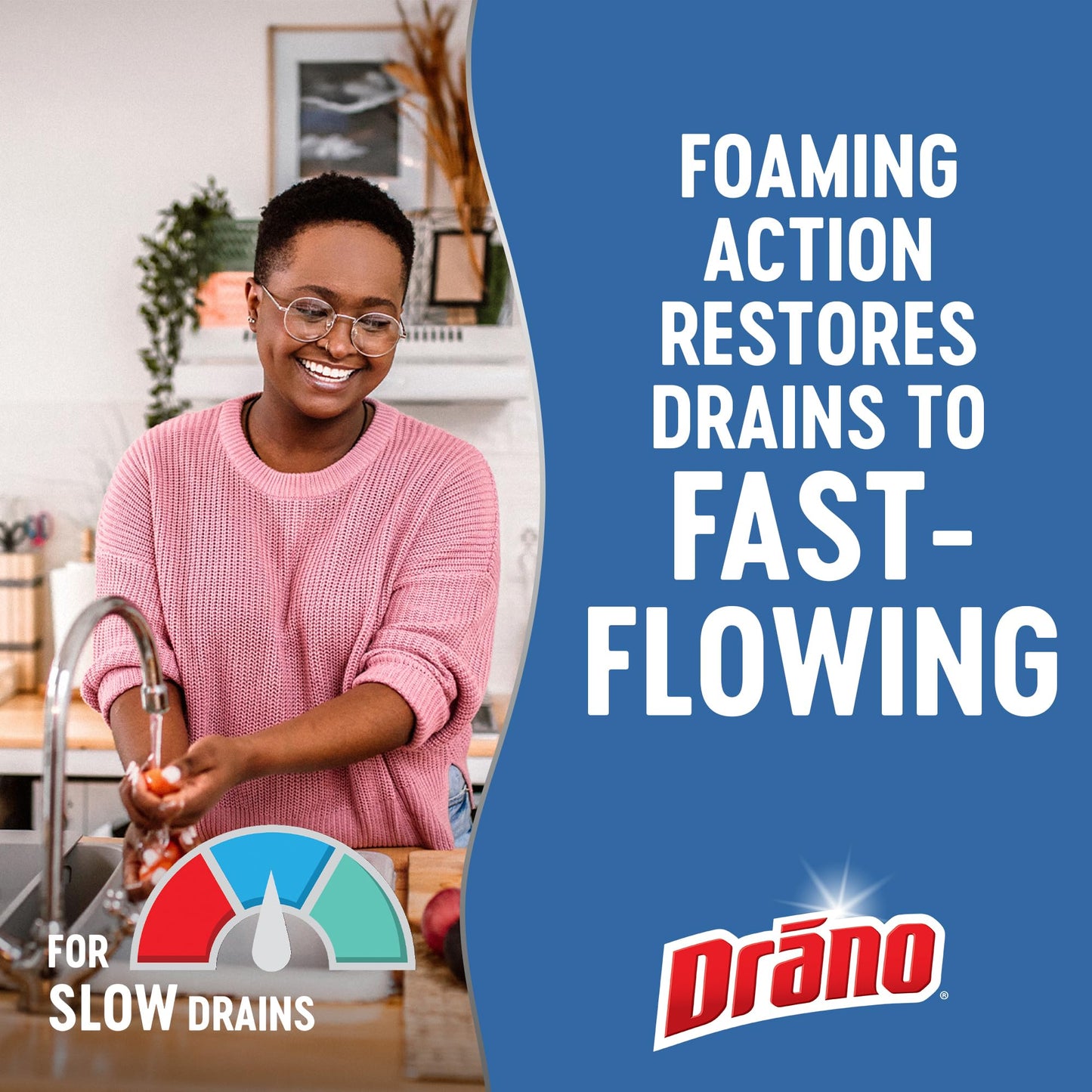 Drano EarlyAction Foamer, Drain Clog Remover & Cleaner, Unclogs Hair, Grease, Soap & Slow Drains, Removes Sources of Odor, Safe for Septic, Pipes