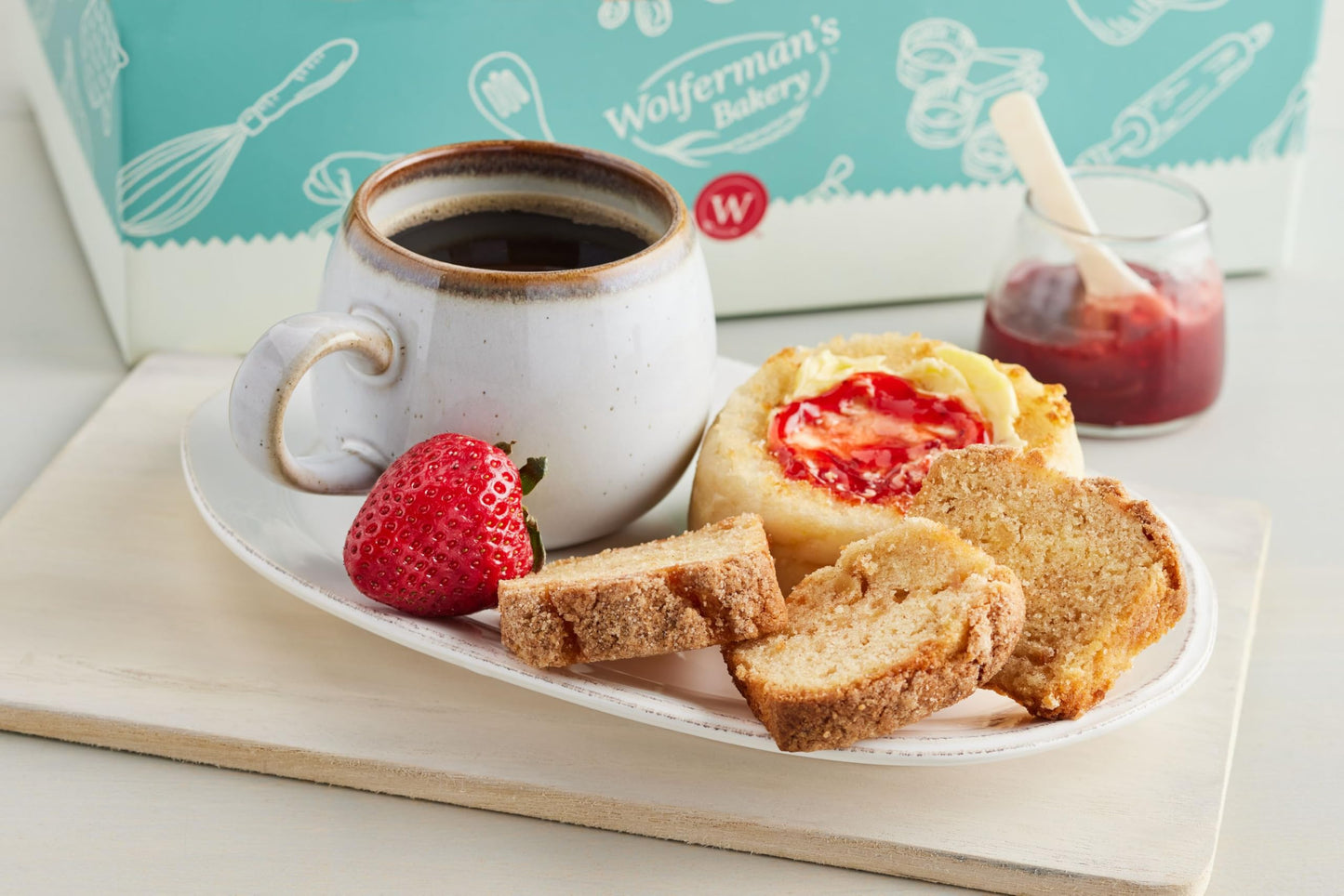 Wolferman's Bountiful Bakery Sampler Box, Gourmet Gift Set With Original, Multigrain Honey English Muffins, Loaf Cake, Belgian Waffles, Strawberry
