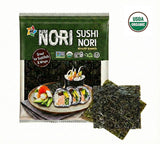 Kimnori Organic Roasted Seaweed Sushi Nori Sheets (30 Sheets, 3-Pack) - Professional Grade Full Size Nori for Sushi & Kimbap - California Crafted