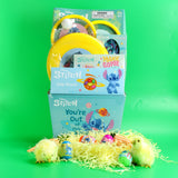 Frankford Disney's Stitch Pre-filled Easter Basket with Games and Activities, Jelly Beans, and Smarties Candy