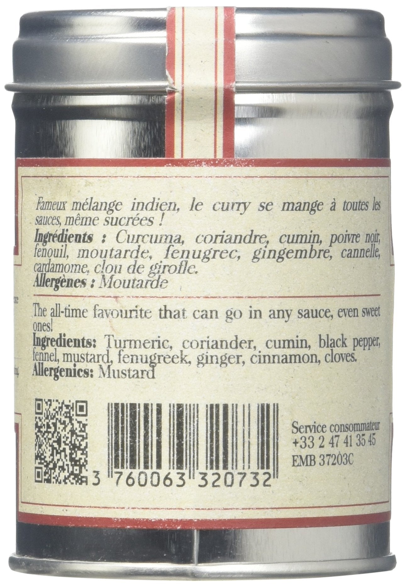 Terre Exotique Madras Curry Tamil Nadu India- Fabulous Spicy Mix in Tin Presentation 2.1 Oz