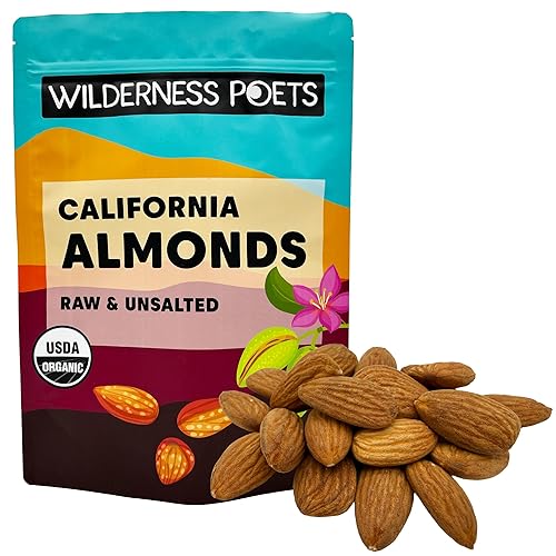 Wilderness Poets California Almonds - Organic Raw Almonds, 2 Pound (32 Ounce)