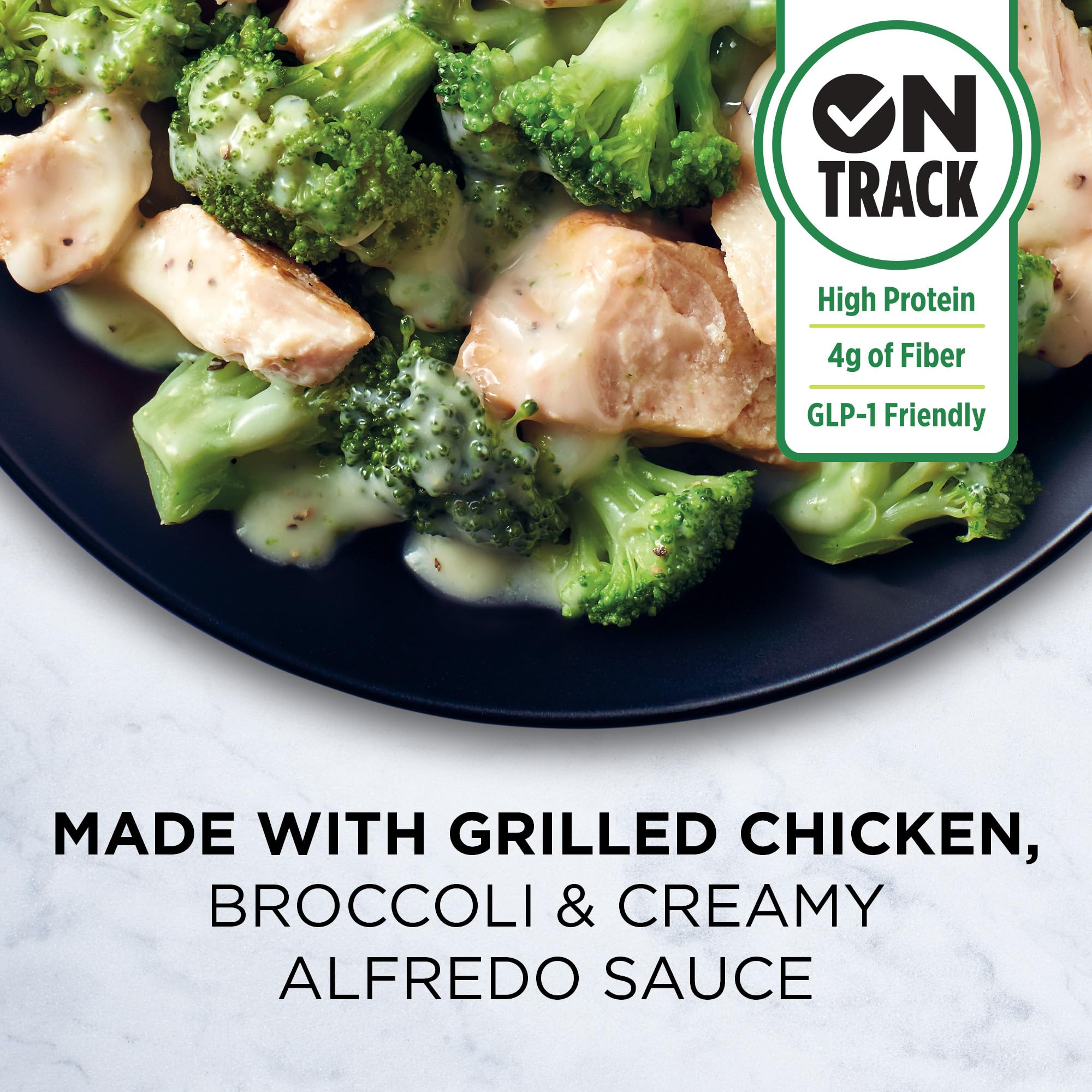 Healthy Choice Simply Steamers Grilled Chicken and Broccoli Alfredo, Convenient Microwave Meal Made With No Preservatives, Frozen Meal, 9.15 OZ Bowl