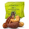 Nuts.com Roasted Mixed Nuts (50% Less Salt) - 24 Single Serve Snack Packs - Almonds, Cashews, Pecans, Brazil Nuts, Hazelnuts - Gluten-Free, Kosher, No