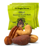 Nuts.com Roasted Mixed Nuts (50% Less Salt) - 24 Single Serve Snack Packs - Almonds, Cashews, Pecans, Brazil Nuts, Hazelnuts - Gluten-Free, Kosher, No