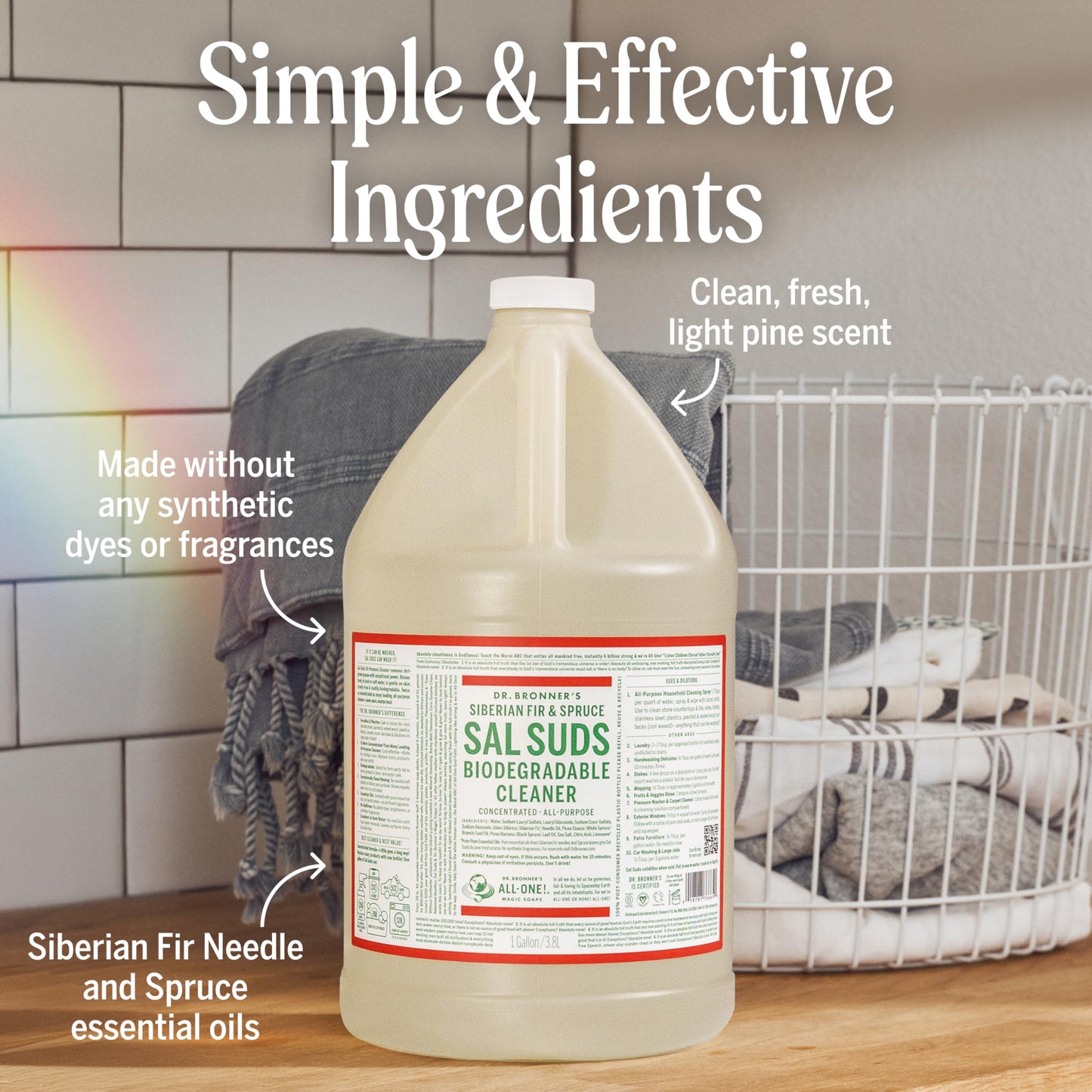 Dr. Bronner’s Pure-Castile Magic Soap Variety Pack & Sal Suds Biodegradable Cleaner Liquid Body Soap, All-Purpose Cleaner, Vegan, Cruelty-Free
