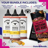 Kinder’s Gold BBQ Premium Barbecue Sauce 3 Pk (45.9 oz) Great to Dip Toss Glaze & More + Barbecue Masters & Bottle Opener (5 Items)!