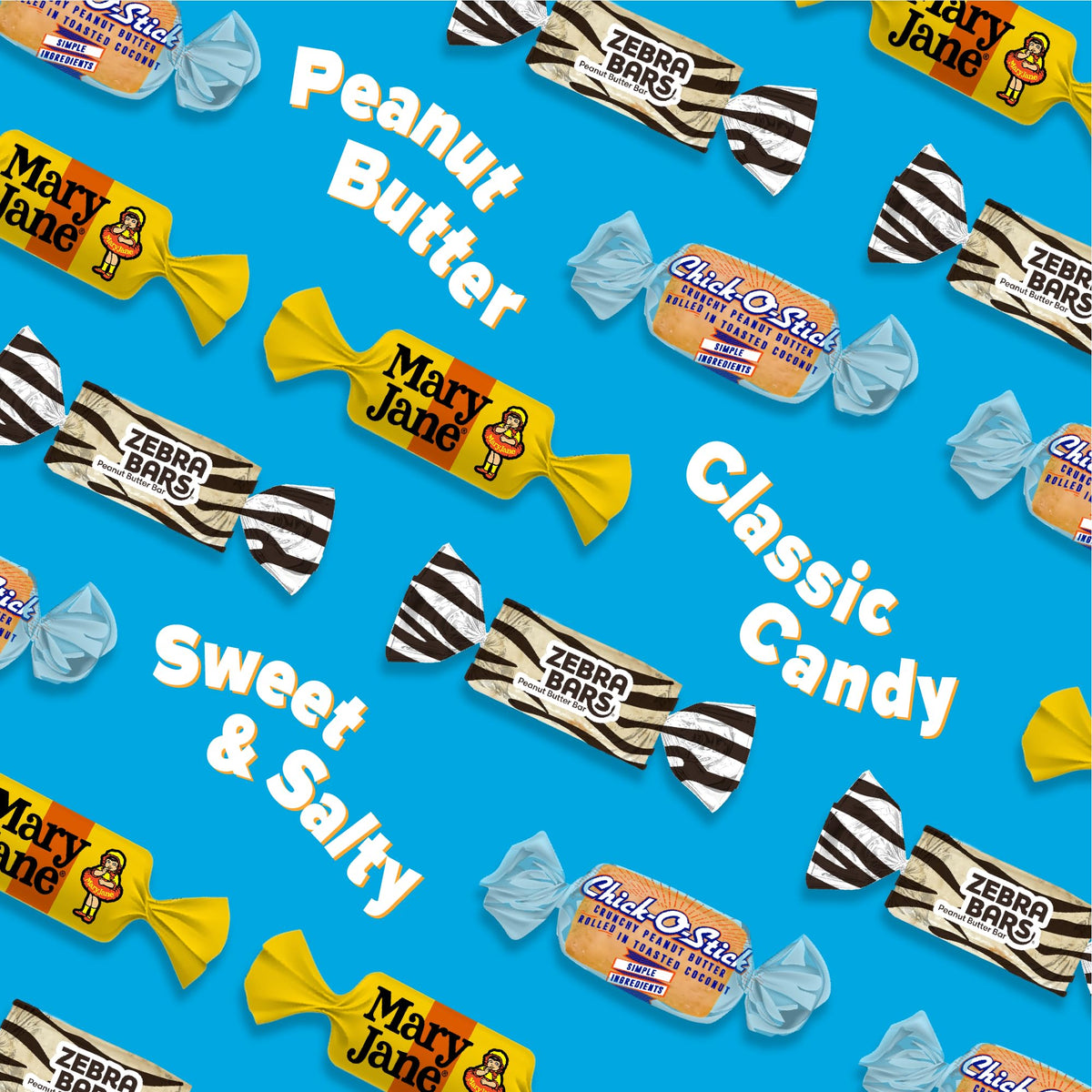 Atkinson's Peanut Butter Candy Variety Pack with Chick-O-Stick, 3 lb Bag