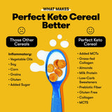 Keto Cereal | Low Net Carb, Zero Sugar, Grain Free, Keto Protein Cereal | Keto Snacks & Protein Snacks | Keto Friendly Foods | Great Keto Breakfast