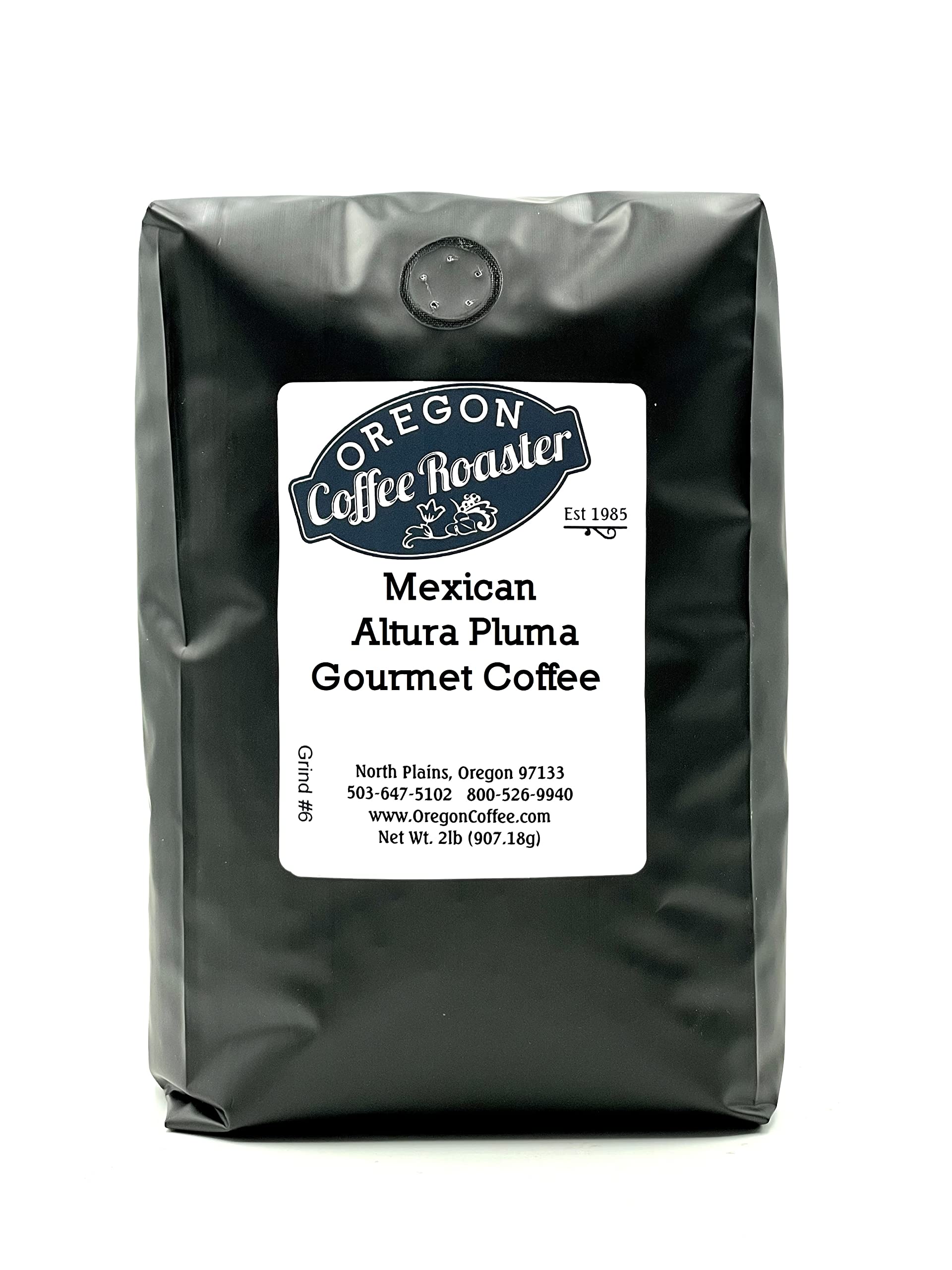 Oregon Coffee Roaster Mexican Altura Pluma Premium Gourmet Ground Coffee, K-CUP GRIND, 32oz (2 lbs) bag