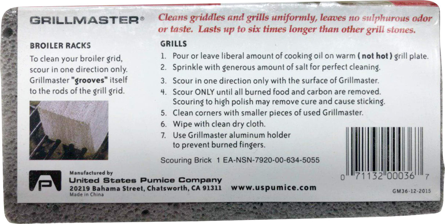 US Pumice BQ-12 Bar-B-Q Cleaner 100% Natural Pumice Stone, GrillBrick for Grill Cleaning, Medium Size,5.75 x 2.75 x 2.75 inches, (Each)