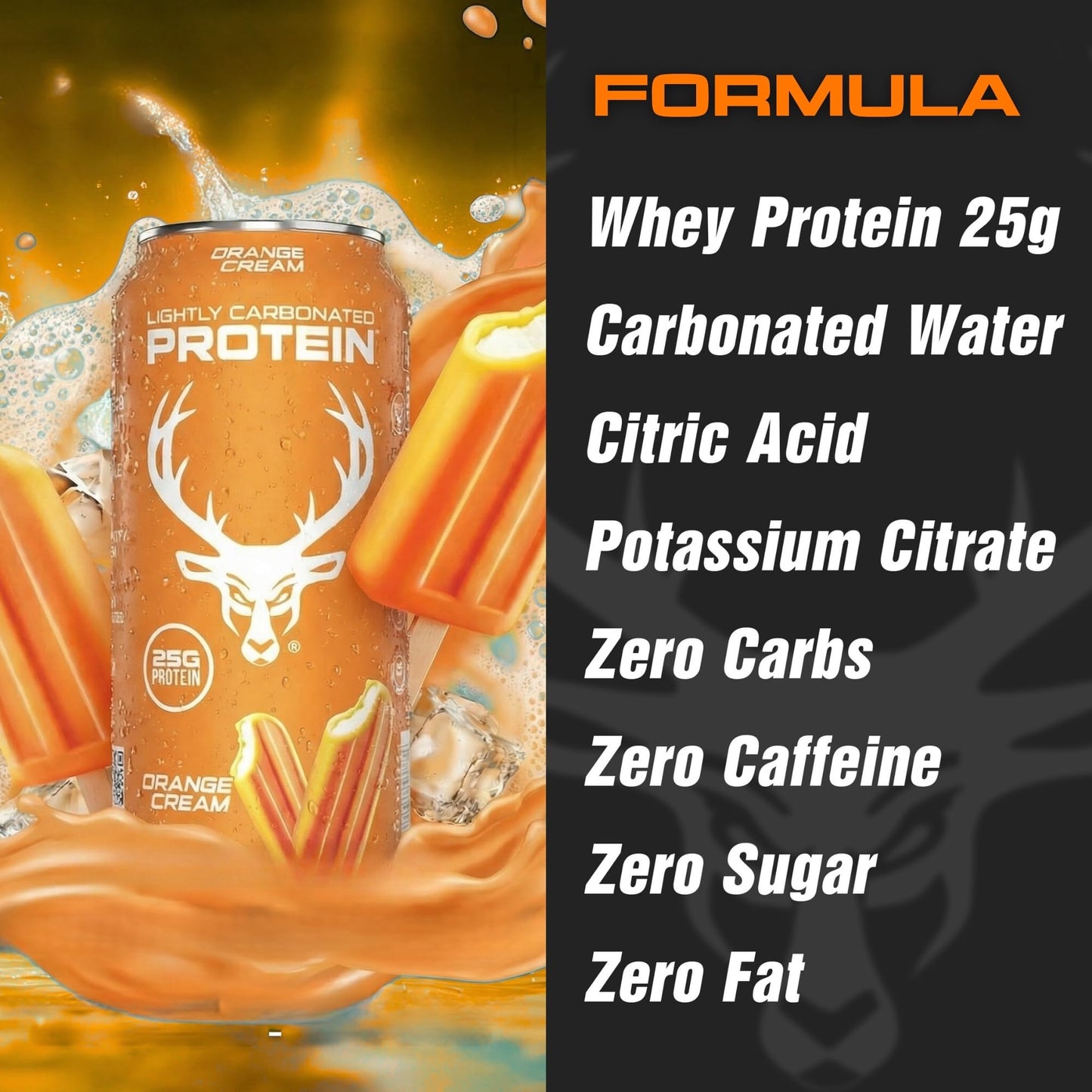 Bucked Up Lightly Carbonated Protein Soda | 25g Whey Isolate - Zero Sugar, Low Calorie, Caffeine Free, Clean Drink | Sparkling Protein Soda - 12 Pack